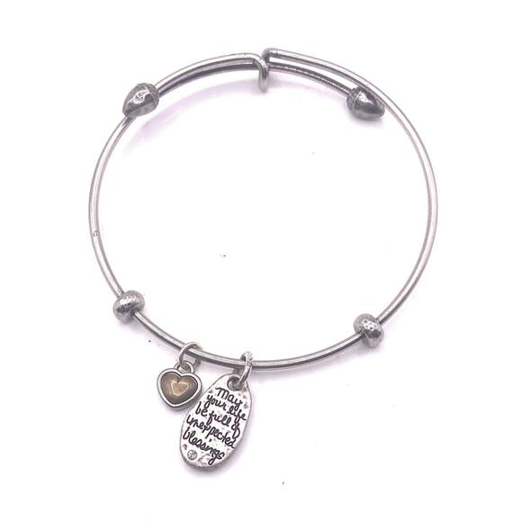Brighton Bangle Bracelet Charm May Your Life Be Full of Unexpected Blessings - Picture 3 of 3